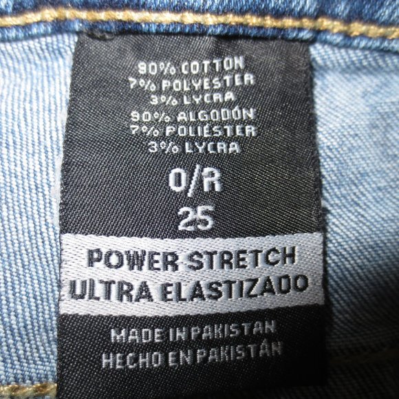 4/$14 MOSSIMO womens SKINNY jeans HIGH RISE denim POWER STRETCH blue SIZE 0 - Picture 8 of 13